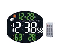 MotiveTech Orologio da Parete Digitale con Sveglia E Display LED, per E L'Ufficio, Verde