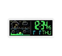 MotiveTech Orologio Digitale con Display Meteo Multifunzione Orologio con Termometro e Igrometro Alta visibilità per Camera da Letto,