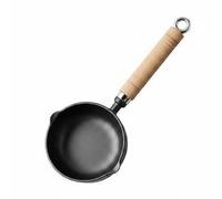 MotiveTech Padella in Ghisa Padella Casseruola Padellino Multiuso per Scaldare Olio Sciogliere Burro Scaldare Latte O Friggere Un Uovo Beccucci Doppi Manico, 13CM, Manico Norm