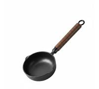 MotiveTech Padella in Ghisa Padella Casseruola Padellino Multiuso per Scaldare Olio Sciogliere Burro Scaldare Latte O Friggere Un Uovo Beccucci Doppi Manico, 15CM, ManicoUpg+Spazzola