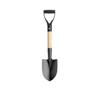 MotiveTech Pala Manuale Resistente Pala con Manico in Legno Ergonomica Attrezzo per Orto, Piccola, Pala A Punta Da Spiaggia Con Manico In Legno Nero