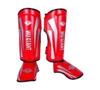 MotiveTech Parastinchi, Protezioni per Il Collo del Piede E Protezioni per Le Gambe per L'allenamento di Taekwondo, Rosso, l