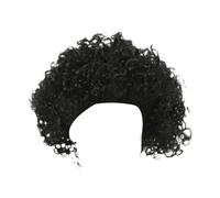 MotiveTech Parrucca Disco Anni 70 80 Travestimento per Adulti Stile Rocker Accessorio per Costume Corto Confortevole E Traspirante Adatta per Feste C, Nero