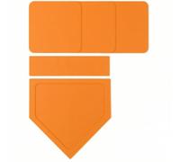 MotiveTech Piastra Casa Baseball Piatta Pentagonale Base Tappetino Segnaposto in Gomma Resistente con Profilo Interno Rialzato per visibilità E Durata Adatta per, Arancione