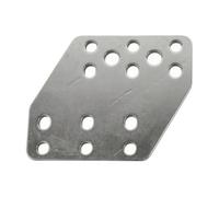 MotiveTech Piastra di Collegamento in Acciaio Inox 304 Resistente Corrosione Connettore Piatto in Acciaio Inox Argentato Ferro Piatto Forato per Arrampicata,