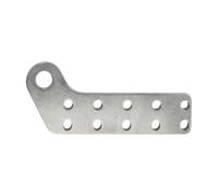 MotiveTech Piastra di Collegamento in Acciaio Inox 304 Resistente Corrosione Connettore Piatto in Acciaio Inox Argentato Ferro Piatto Forato per Arrampicata, Cinque File