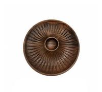 MotiveTech Piatto da ta in Legno di Acacia Non Adatto a Lavastoviglie Piatto Scomparto Centrale Incassato Elegan per Tavola Condivisa