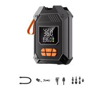 MotiveTech Pompa Elettrica con Display Digitale Senza Fili Pompa con Batteria Ricaricabile Universale Gonfiatore Elettrico per, Style to 4, Nero, Nero