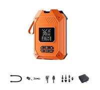 MotiveTech Pompa Elettrica con Display Digitale Senza Fili Pompa con Batteria Ricaricabile Universale Gonfiatore Elettrico per, Style to 1, Arancione, Arancione