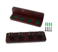 MotiveTech Porta Stecche da Biliardo Supporto Bastoni in Legno da Parete Portastecche per 4 Stecche Funzione Organizzativa Facile Installazione Adatto per, Chiaretto