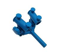 MotiveTech Portacanne da Pesca Doppio Supporto Regolabile con Alloggiamenti Gemelli E Testa a Due Tubi Fermo Anti Movimento con Base Girevole in Plastica Adatto, Blu