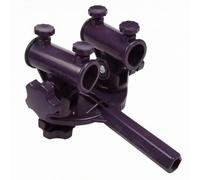 MotiveTech Portacanne da Pesca Doppio Supporto Regolabile con Alloggiamenti Gemelli E Testa a Due Tubi Fermo Anti Movimento con Base Girevole in Plastica Adatto, Viola
