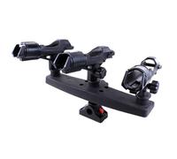 MotiveTech Portacanne da Pesca Supporto Reggicanne Rack Regolabile con Blocco Sicuro 360 Gradi E Guidamulinello in Nylon Carbonio Adatto a Molo Riva Ordinato