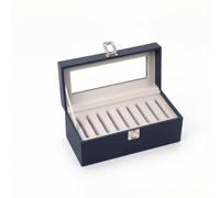 MotiveTech Portagioie con Coperchio Trasparente | Elegante, Imbottito, Scatola Portaoggetti con Coperchio Trasparente, per Tavolo da Toeletta, Dei Gioielli, 9 Slot