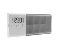 MotiveTech Portapillole Elettronico Organizzatore Compresse Custodia Viaggio Contenitore Pillole con Grande Capacità E Divisori Adatto per Gestire I Farmaci in C, Grigio