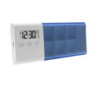 MotiveTech Portapillole Elettronico Organizzatore Compresse Custodia Viaggio Contenitore Pillole con Grande Capacità E Divisori Adatto per Gestire I Farmaci in C, Blu