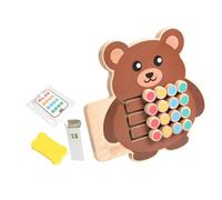 MotiveTech Puzzle Scorrevole in Legno per Abbinamento Colori, Coordinazione Occhio-mano, Pensiero Logico, Classificatore di Colori per Viaggi, Giocattoli per, Orso, Taglia unica bambino
