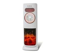 MotiveTech Raffrescatore Evaporativo con Riscaldamento Caldo e Freddo Raffrescatore con Riscaldamento Compatto Ventilatore a Torre Telecomando per Casa, Array, Bianco-Fiamma, Modello Fiamma