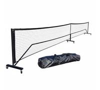 MotiveTech Rete da Pickleball Rete Porta Rete Telaio Struttura Telaio con Base Stabile E Componenti in Gomma Antiscivolo Adatta Palestra Associazioni Sportive, Con Ruota