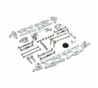 MotiveTech Revisione Auto Rc Set Accessori in Lega di Alluminio con Ammortizzatori Metallo Sterzo Aste Cvd Compatibile con Modelli 1/12 E 1/14 Adatto Pista Sterrata Parchi Principianti, Silver