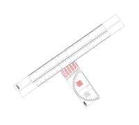 MotiveTech Righello Cartografico Coordinate Cartografica per Calcolo Coordinate in Plastica con, 510mm, Righello Di Latitudine E Longitudine A Combinazione Scorrevole Semicircolare