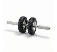 MotiveTech Rullo Addominali con Gancio Robusto Ruota Addominale Compatto Allenatore a Rulli per Appassionati di Fitness, Sportivi, Palestra in Casa, 150mm, Doppia Ruota + Gancio