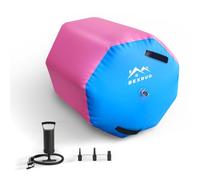 MotiveTech Rullo Gonfiabile per Allenamento Cilindro Ginnastica Attrezzo Tumbling Bilanciamento Stretching in PVC con Maniglie E Apertura Centrale con Pompa a, Diametro 0.5 Altezza 0.7 Metri