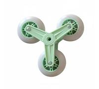 MotiveTech Ruota per Carrello Della Spesa Durevoli Ruote di Ricambio per Carrello Della Spesa Silenziosa Ricambi Ruote Trolley, Verde Alb Maniglia Piatta