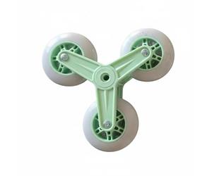 MotiveTech Ruota per Carrello Della Spesa Durevoli Ruote di Ricambio per Carrello Della Spesa Silenziosa Ricambi Ruote Trolley, Verde Alb Maniglia Piatta