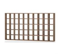 MotiveTech Scaffale a Griglia in Legno Naturale Scaffale con Scomparti Rustico Espositore per Collezionisti, Soggiorno