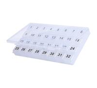 MotiveTech Scatola per Pillole Numerata Portatile | Numerato, Resistente, Contenitore, per Casa, Ufficio, Trasparente