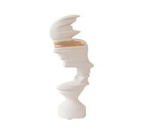 MotiveTech Scultura Profilo Umano Astratto Moderno Scultura con Base Integrata raneo Statua Minimalista per Ingresso, Soggiorno, la Campione, S