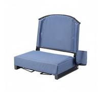 MotiveTech Sedile da Stadio Pieghevole con Schienale Sedia da Bleacher Imbottitura Spessa 8cm Oxford 600D E Metallo Schienale Ergonomico Richiudibile con, Nero