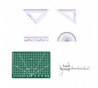 MotiveTech Set di Calibro e Righelli Miniatura Preciso Kit di Mirazione con Taerina Portatile per Mollisti, Lavori in Spazi Limitati