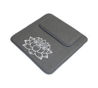 MotiveTech Set di Cuscini Da Meditazione, Sedile, Cuscino Da Pavimento E Tappetino per La Pratica Della Preghiera Mama, Grigio