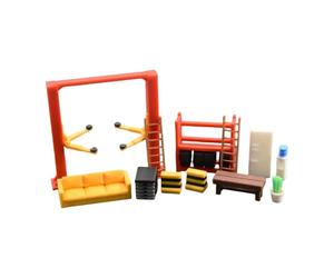 MotiveTech Set di Strumenti per La Riparazione di Auto in 1/64, Modello di Barriera Stradale, Accessori per Foto Diorama, Mini Divano a Tre Posti per Scene