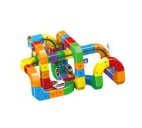 MotiveTech Set di Trenino Elettrico per Bambini E Bambine con Treno E Segnali Stradali, Ideale per Imparare, dai 3 agli 8 Anni. Pista Flessibile 3D, 123 Pezzi
