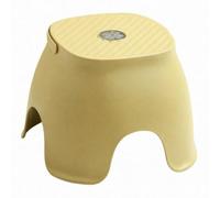 MotiveTech Sgabello Quadrato Stabile Sgabello con Seduta Antiscivolo Basso Profilo Rialzo Multiuso per Adulti, Bagno, Cambio Scarpe, Giallo