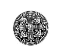 MotiveTech Spilla Simbolo Scudo Vichingo Medievale Norreno Spilla Ovale per Maglione con Scialle Celtico, 1