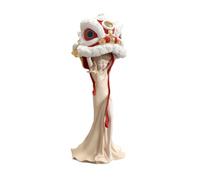 MotiveTech Statuetta di Fanciulla in Resina | Stile Cinese, Scultura, per Ingresso, Rosso