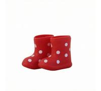 MotiveTech Stivali in Miniatura Dettagliato Compatto per Bambini che Giocano con le Bambole, Giochi di Immaginazione, Rosso