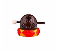 MotiveTech Strumento Del Pesce di Legno Tamburo Buddhista Blocco Tempio Percussione Campana di Legno Intagliata da Un Blocco in Legno di Canfora Tocco Levigato, Dark Red, 3.5 Inch
