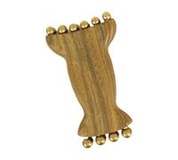 MotiveTech Strumento per massaggio con sfera in legno e metallo, strumento per il massaggio degli occhi e della mandibola, a