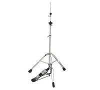 MotiveTech Supporto con Pedale | Struttura in Metallo Cromato, Supporto per charlestonHat, Regolabile, Studio di Registrazione