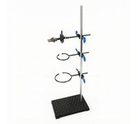 MotiveTech Supporto per Esperimenti di Fisica Stativo Universale Base Pesante Stabile Morsetto Regolabile Anelli Multipli Struttura in Ferro Smontabile Adatto a Esercitazioni Scolastiche Laboratorio