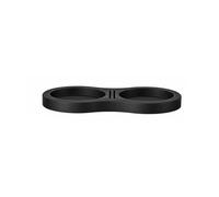 MotiveTech Supporto per Pressino e Distributore Design con Scomparti Base Porta Pressino Costruzione Robusta Stazione di Pressatura Caffè, Silicone Nero