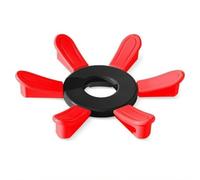 MotiveTech Supporto Scanalato Anello Stabilizzatore Centro Aperto Attrezzo Ginnico, Array, Nero-Rosso, Base Fissa Per Palla Da Yoga