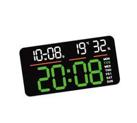 MotiveTech Sveglia Digitale con Tutto Incluso, Porta di Ricarica USB, Orologio Elettronico Moderno, 12/24 Ore, Sveglie per, Luce Verde