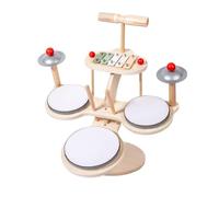 MotiveTech Tamburo Musicale Bambini Set Completo Kit Percussioni Giocattolo Educativo con Xilofono in Legno E Metallo Funzione Interattiva per Abilità Sensoriali