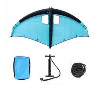 MotiveTech Tavola Gonfiabile Foil Set Hydrofoil Tavola Wing Accessori Pompa Perchiglio Zaino Struttura Rigida in Poliestere E Oxford Adatta per in Lago , 5m2 , Finestra Blu+Nera